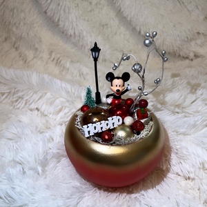 Disney mickey egér. Karácsonyi asztaldísz, Karácsony, Adventi díszek, Adventi koszorú, Mindenmás, MESKA