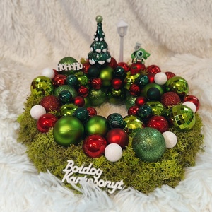 Szörny Rt, . koszorú, Karácsony, Adventi díszek, Adventi koszorú, Mindenmás, MESKA