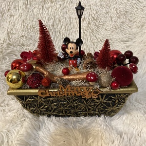 mickey egér. Karácsonyi asztaldísz - karácsony - adventi díszek - adventi koszorú - Meska.hu