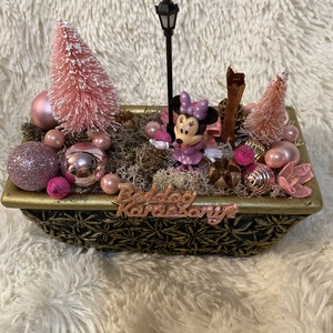 Minnie egér. Karácsonyi asztaldísz - karácsony - adventi díszek - adventi koszorú - Meska.hu