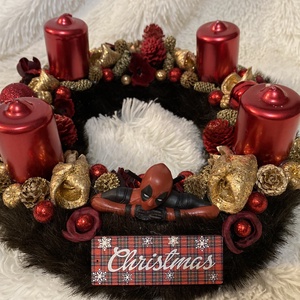 Deadpool. Advent koszorú - karácsony - adventi díszek - adventi koszorú - Meska.hu