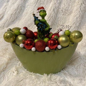 Grincs  Karácsonyi asztal disz , Karácsony, Adventi díszek, Adventi koszorú, Mindenmás, MESKA