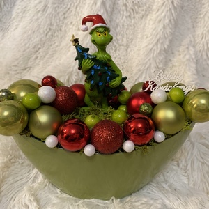 Grincs  Karácsonyi asztal disz  - karácsony - adventi díszek - adventi koszorú - Meska.hu