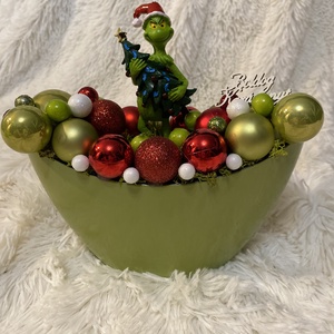 Grincs  Karácsonyi asztal disz  - karácsony - adventi díszek - adventi koszorú - Meska.hu