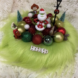 Grincs. Karácsonyi koszorú,  - karácsony - adventi díszek - adventi koszorú - Meska.hu