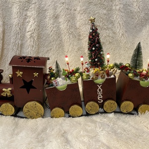 Grincs. Karácsonyi vonat ki falva - karácsony - adventi díszek - adventi koszorú - Meska.hu