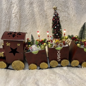 Grincs. Karácsonyi vonat ki falva - karácsony - adventi díszek - adventi koszorú - Meska.hu