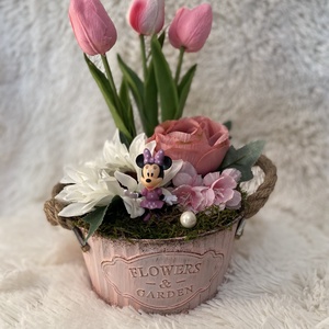  Disney Mickey  Minnie asztal disz , Otthon & Életmód, Dekoráció, Virágdísz és tartó, Virágtartó, Mindenmás, MESKA
