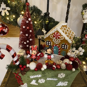  karácsonyi mickey és minnie asztal disz  - otthon & életmód - dekoráció - virágdísz és tartó - virágtartó - Meska.hu