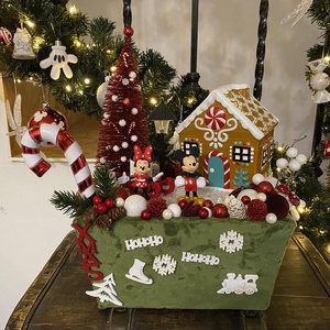  karácsonyi mickey és minnie asztal disz  - otthon & életmód - dekoráció - virágdísz és tartó - virágtartó - Meska.hu