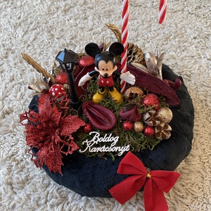 Disney Mickey Egér karácsonyi asztal disz  - karácsony - karácsonyi lakásdekoráció - karácsonyfadíszek - Meska.hu