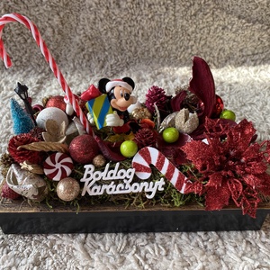 Disney Mickey Egér karácsonyi asztal disz  - karácsony - karácsonyi lakásdekoráció - karácsonyfadíszek - Meska.hu