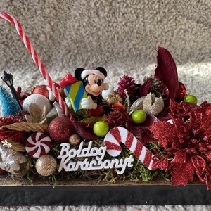Disney Mickey Egér karácsonyi asztal disz  - karácsony - karácsonyi lakásdekoráció - karácsonyfadíszek - Meska.hu