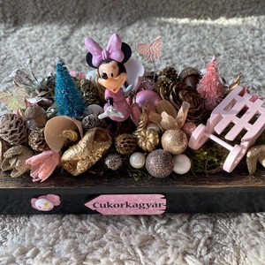Disney Minnie Egér karácsonyi asztal disz  - karácsony - karácsonyi lakásdekoráció - karácsonyfadíszek - Meska.hu