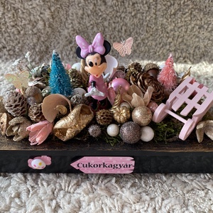Disney Minnie Egér karácsonyi asztal disz  - karácsony - karácsonyi lakásdekoráció - karácsonyfadíszek - Meska.hu