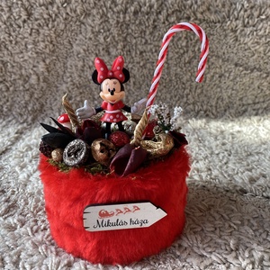 Disney Minnie Egér karácsonyi asztal disz  - karácsony - karácsonyi lakásdekoráció - karácsonyfadíszek - Meska.hu