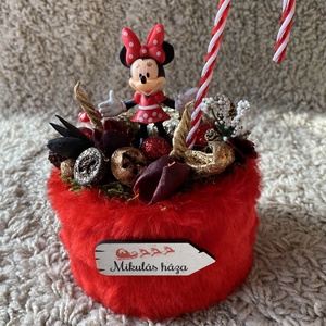 Disney Minnie Egér karácsonyi asztal disz  - karácsony - karácsonyi lakásdekoráció - karácsonyfadíszek - Meska.hu