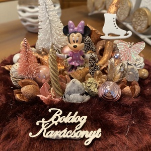 Disney Minnie Egér karácsonyi asztal disz , Karácsony, Karácsonyi lakásdekoráció, Karácsonyfadíszek, Mindenmás, MESKA