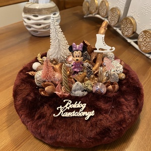 Disney Minnie Egér karácsonyi asztal disz  - karácsony - karácsonyi lakásdekoráció - karácsonyfadíszek - Meska.hu
