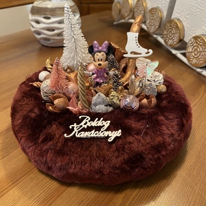 Disney Minnie Egér karácsonyi asztal disz  - karácsony - karácsonyi lakásdekoráció - karácsonyfadíszek - Meska.hu