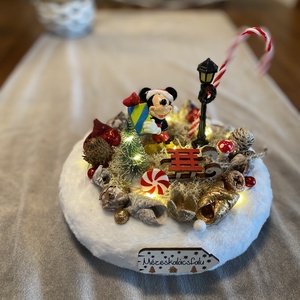 Disney Mickey Egér karácsonyi asztal disz  - karácsony - karácsonyi lakásdekoráció - karácsonyfadíszek - Meska.hu