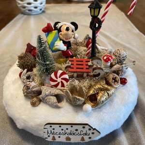 Disney Mickey Egér karácsonyi asztal disz  - karácsony - karácsonyi lakásdekoráció - karácsonyfadíszek - Meska.hu