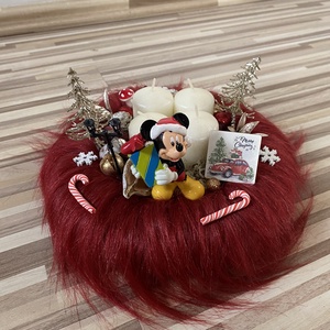 Disney Mickey egér karácsonyi advent koszorú - karácsony - karácsonyi lakásdekoráció - karácsonyfadíszek - Meska.hu