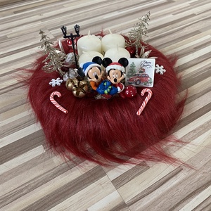 Disney Mickey és Minnie  karácsonyi advent koszorú - karácsony - karácsonyi lakásdekoráció - karácsonyfadíszek - Meska.hu