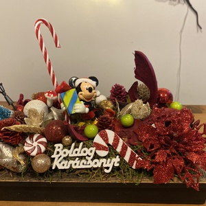 Disney Mickey  karácsonyi asztaldísz - karácsony - adventi díszek - adventi koszorú - Meska.hu