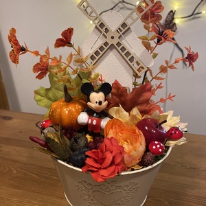  Disney Mickey őszi asztal disz  - otthon & életmód - dekoráció - virágdísz és tartó - virágtartó - Meska.hu