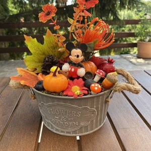 Disney Mickey őszi  asztal disz  - otthon & életmód - dekoráció - virágdísz és tartó - virágtartó - Meska.hu