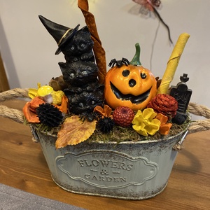   Halloween öszi  asztal disz  - otthon & életmód - dekoráció - halloween - halloweeni ajtódíszek és ablakdíszek - Meska.hu