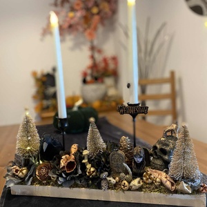 wednesday Karácsonyi asztal dísz, Karácsony, Adventi díszek, Adventi asztaldísz, Mindenmás, MESKA