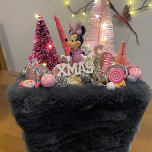 Disney Minnie karácsonyi  asztal disz  - karácsony - karácsonyi lakásdekoráció - ünnepi asztaldekoráció - Meska.hu