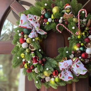  Grincs karácsonyi ajtó disz  - karácsony - karácsonyi lakásdekoráció - karácsonyi ajtódíszek - Meska.hu