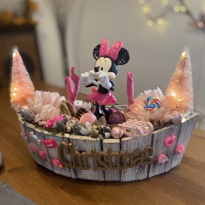  Disney Minnie karácsonyi  asztal disz  - karácsony - karácsonyi lakásdekoráció - ünnepi asztaldekoráció - Meska.hu