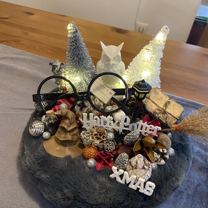 Harry Potter karácsonyi asztal disz  - karácsony - karácsonyi lakásdekoráció - karácsonyi lakásdíszek - Meska.hu