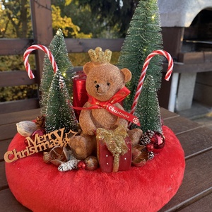  Karácsonyi macis  adventi disz  - karácsony - adventi díszek - adventi gyertyadíszek és koszorúdíszek - Meska.hu