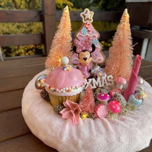  Disney Minnie  karácsonyi asztal disz  - karácsony - karácsonyi lakásdekoráció - karácsonyi ajtódíszek - Meska.hu