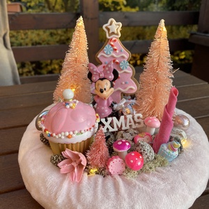  Disney Minnie  karácsonyi asztal disz  - karácsony - karácsonyi lakásdekoráció - karácsonyi ajtódíszek - Meska.hu