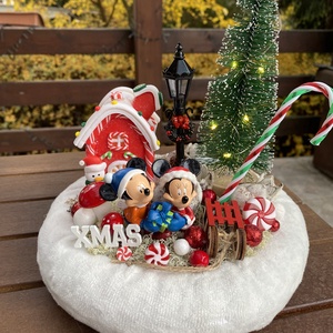 Disney  karácsonyi mickey és minnie asztal disz  - karácsony - karácsonyi lakásdekoráció - karácsonyi ajtódíszek - Meska.hu