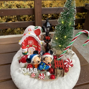 Disney  karácsonyi mickey és minnie asztal disz  - karácsony - karácsonyi lakásdekoráció - karácsonyi ajtódíszek - Meska.hu