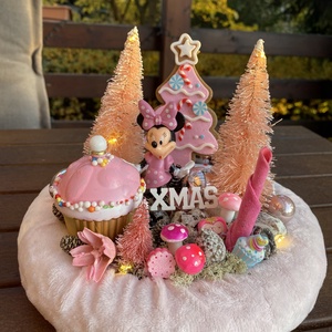 Disney Minnie karácsonyi asztal disz  - karácsony - karácsonyi lakásdekoráció - karácsonyi lakásdíszek - Meska.hu