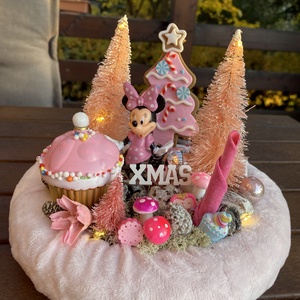 Disney Minnie karácsonyi asztal disz  - karácsony - karácsonyi lakásdekoráció - karácsonyi lakásdíszek - Meska.hu