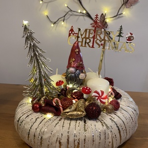 Karacsonyi advent asztal disz  - karácsony - adventi díszek - adventi asztaldísz - Meska.hu