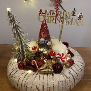 Karacsonyi advent asztal disz  - karácsony - adventi díszek - adventi asztaldísz - Meska.hu
