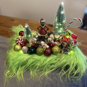 Grincs karácsonyi asztal disz  - Meska.hu