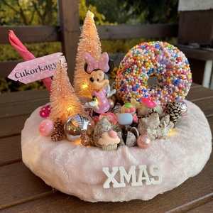 Disney Minnie  karácsonyi  koszorú - karácsony - karácsonyi lakásdekoráció - karácsonyfadíszek - Meska.hu