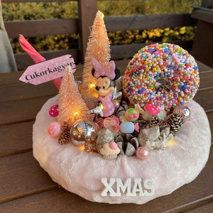 Disney Minnie  karácsonyi  koszorú - karácsony - karácsonyi lakásdekoráció - karácsonyfadíszek - Meska.hu