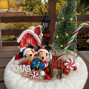 Disney Mickey és Minnie  asztal disz  - karácsony - karácsonyi lakásdekoráció - karácsonyi lakásdíszek - Meska.hu